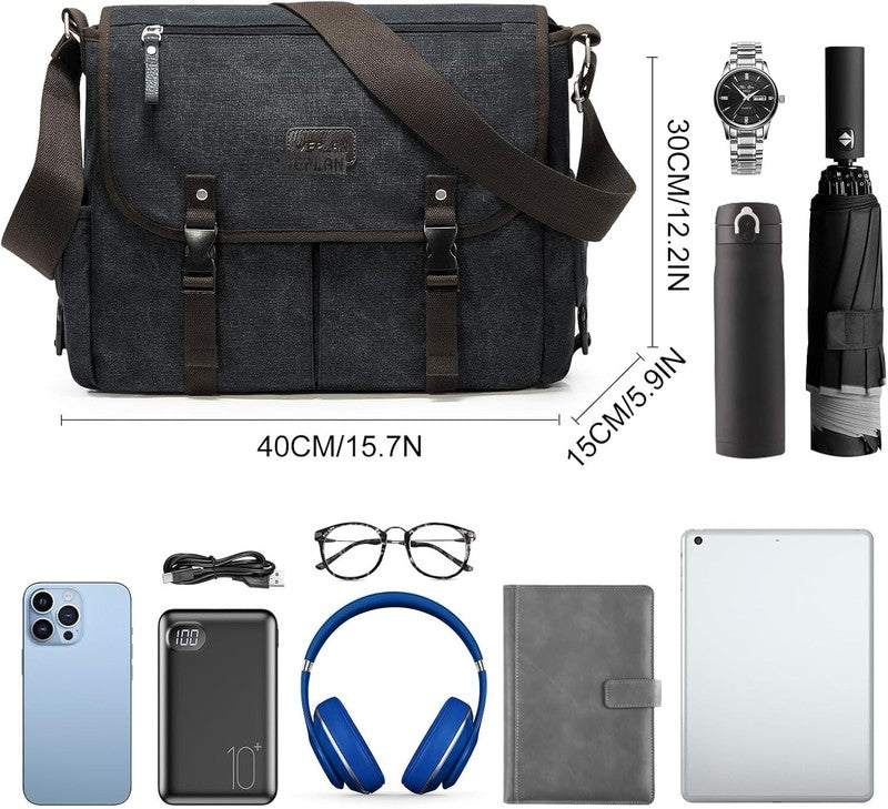 Messenger Bag Men,Waterproof Crossbody Bag,Satchel Shoulder Bag | Waterproof4