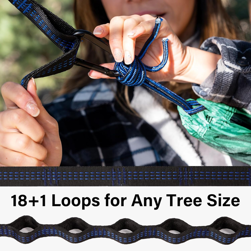 Camping Hammock with Straps Portable Outdoor Hiking Beach Backpack Gear4