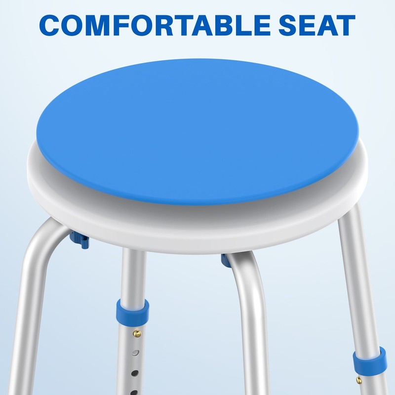 Adjustable Anti-Slip Shower Stool, Tool-Free Bath Chair for Seniors4