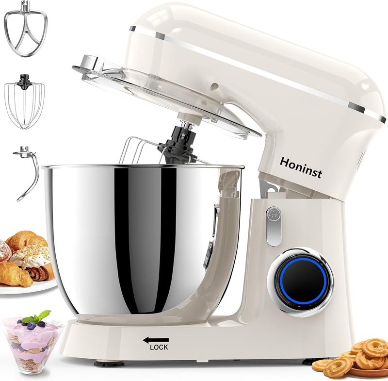 6.5QT Stand Mixer 10 Speed Tilt Head Kitchen Mixer with Bowl Blue8