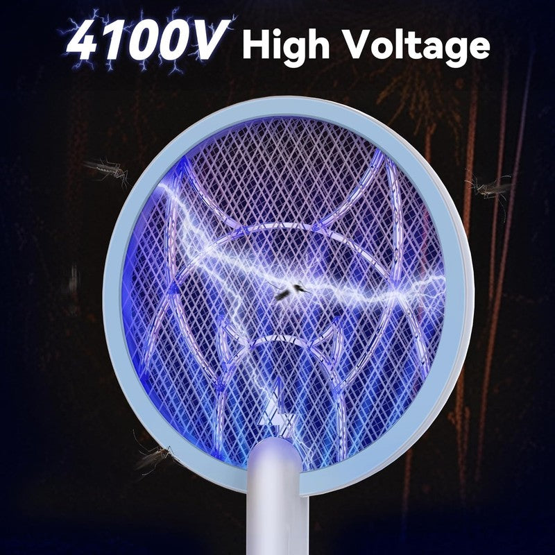 Electric Fly Swatter Racket, 2 in 1 Mosquito Bug Zapper 4100V Handheld Mosquito 1