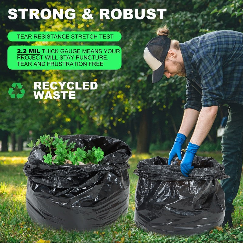 Heavy Duty 55 60 Gallon Black Trash Bags, 30 Count Contractor Liners4