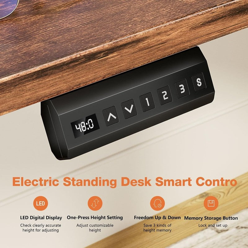 Electric Height Adjustable Standing Desk   48" Home Office Workstation5