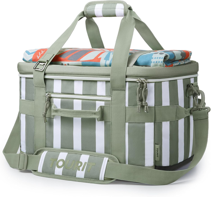 Soft Sided Cooler Bag 48-Can Insulated Collapsible Leakproof Picnic Beach Travel11
