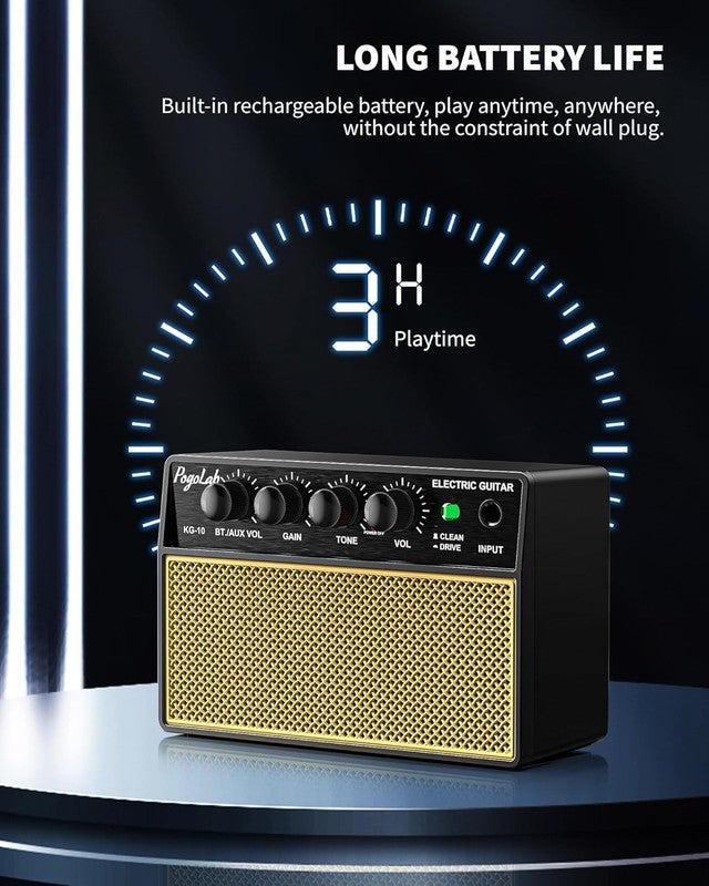 10W Mini Guitar Amp Rechargeable Bluetooth Electric Practice Amplifier3
