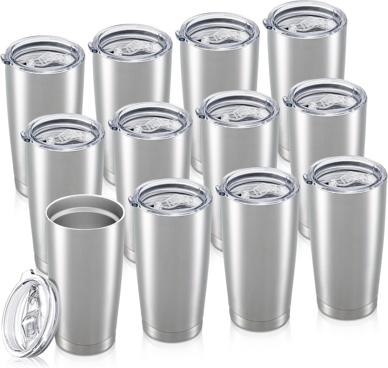 20oz Stainless Steel Tumbler 12 Pack Vacuum Insulated Coffee Cups9