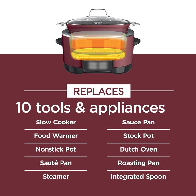 Foodi Possible Cooker, 8.5 Quart, 6 In 1 Multi Cooker, Slow Cooker, Steamer, Gla8
