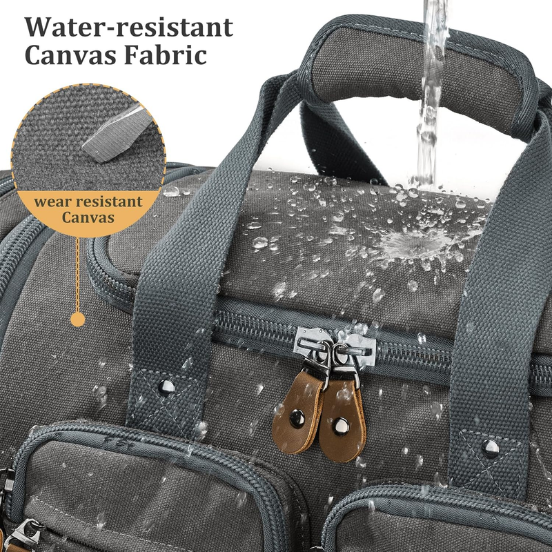 Canvas Duffle Bag for Travel, Expandable Water Resistant 50L Carry on Duffel Ove1