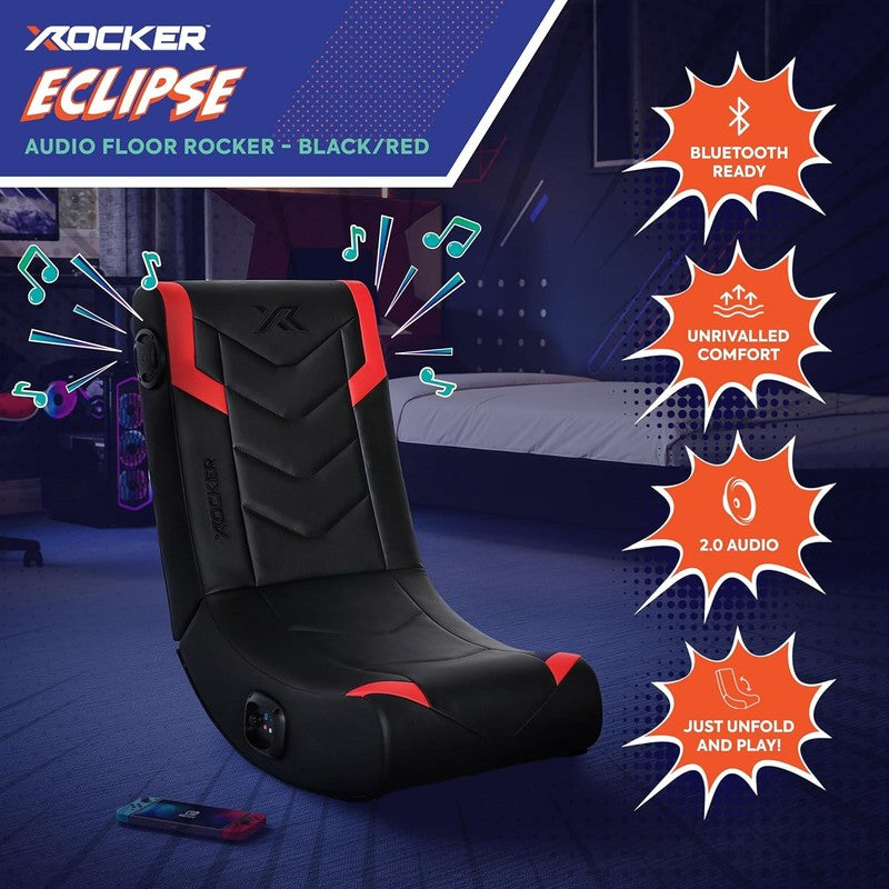 Floor Gaming Rocker Chair w/ Built In Audio, Foldable for Kids & Teens7