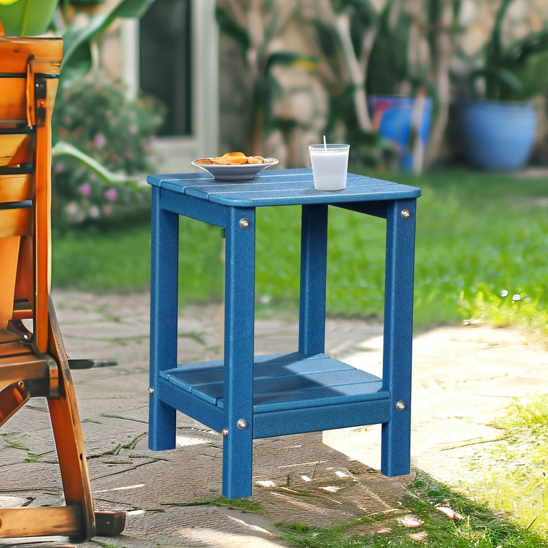 | Patio Garden Side Table with 2 Layer Storage,Outdoor End Tables for Your Adiro7