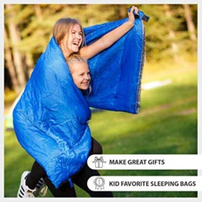 10 Pack Bulk Wholesale of Cold Weather Envelope Sleeping Bags for Adults, Kids, 9