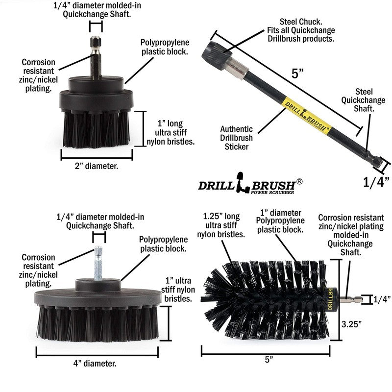 Oil Stain Remover Scrub Brush Attachment for Drill Set - Household Cleaning Tool4