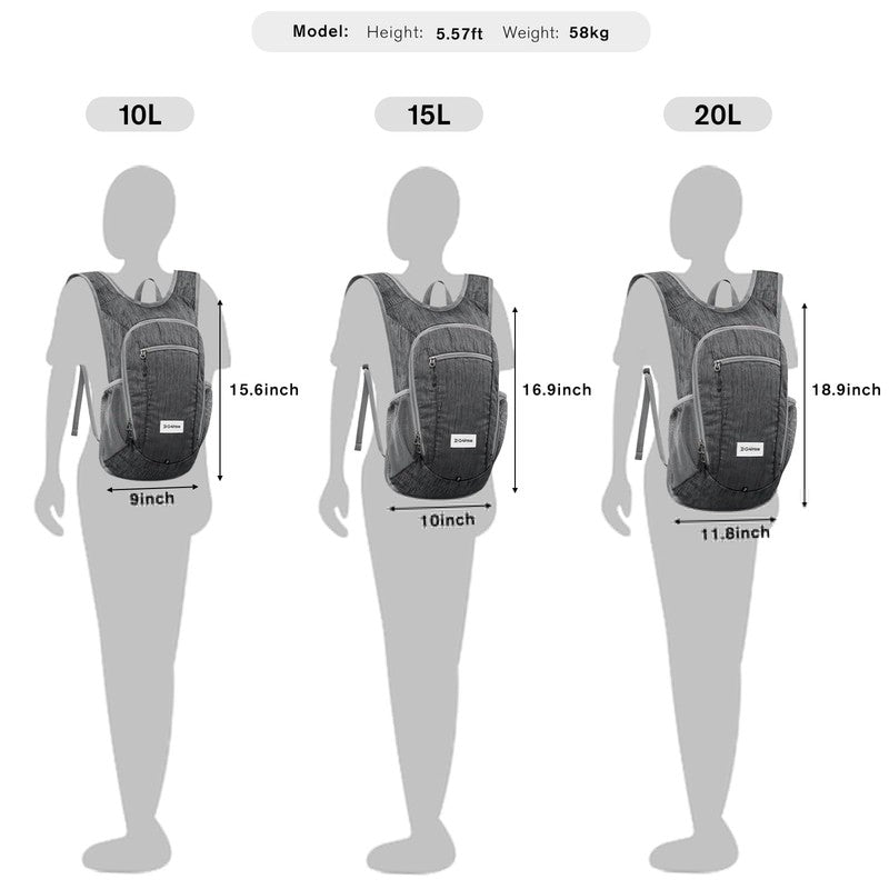 10L/15L/20L Hiking Backpack Lightweight Packable Hiking Daypack Small Travel Out1
