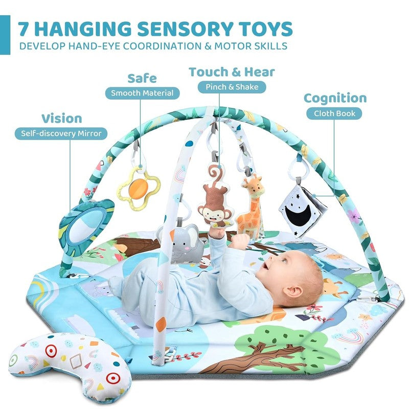 8 in 1 Baby Gym Play Mat Tummy Time Ball Pit w/ Toys 0 12M1