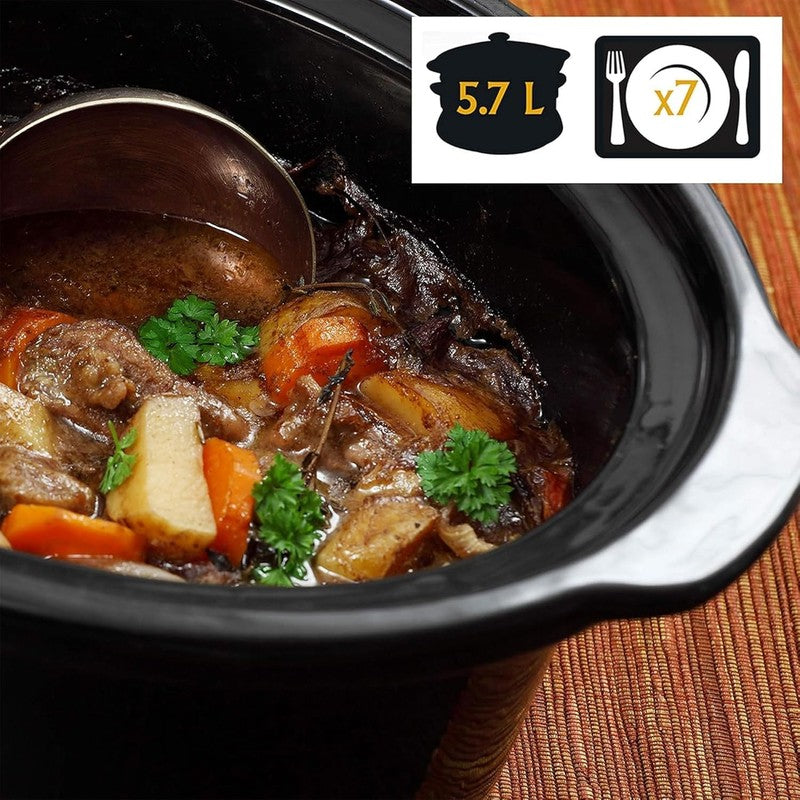 Cook 'N Carry 6Qt Oval Manual Portable Slow Cooker Silver4