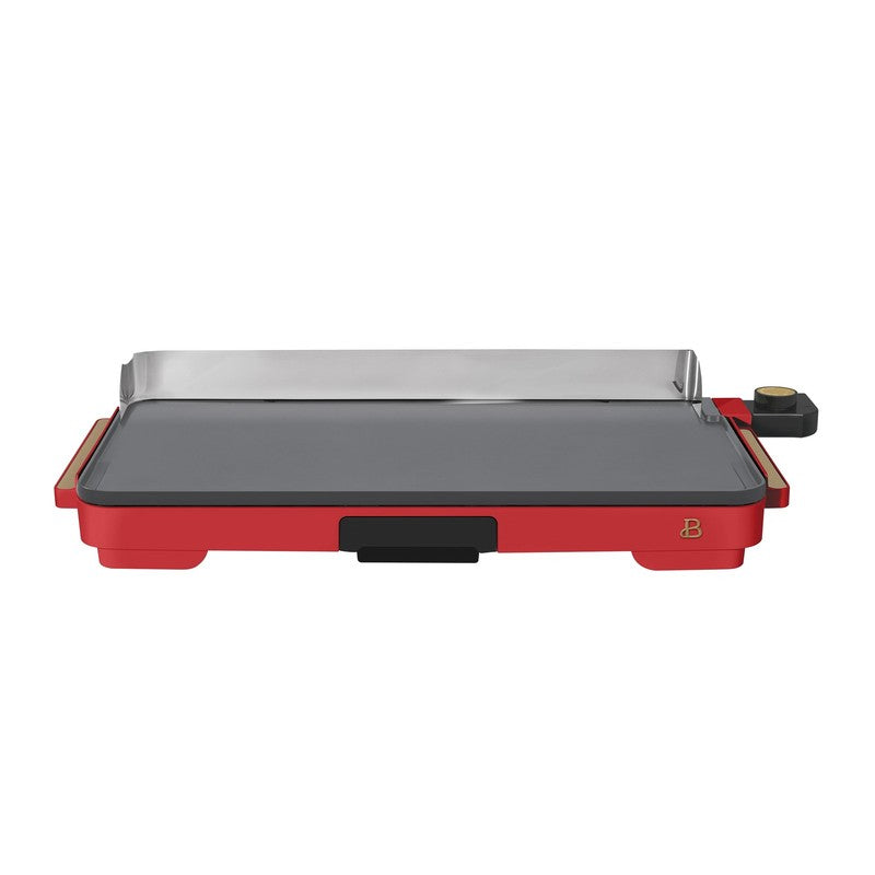 XL Electric Griddle 12"x22" Ceramic Nonstick Tomato Red by Drew Barrymore11
