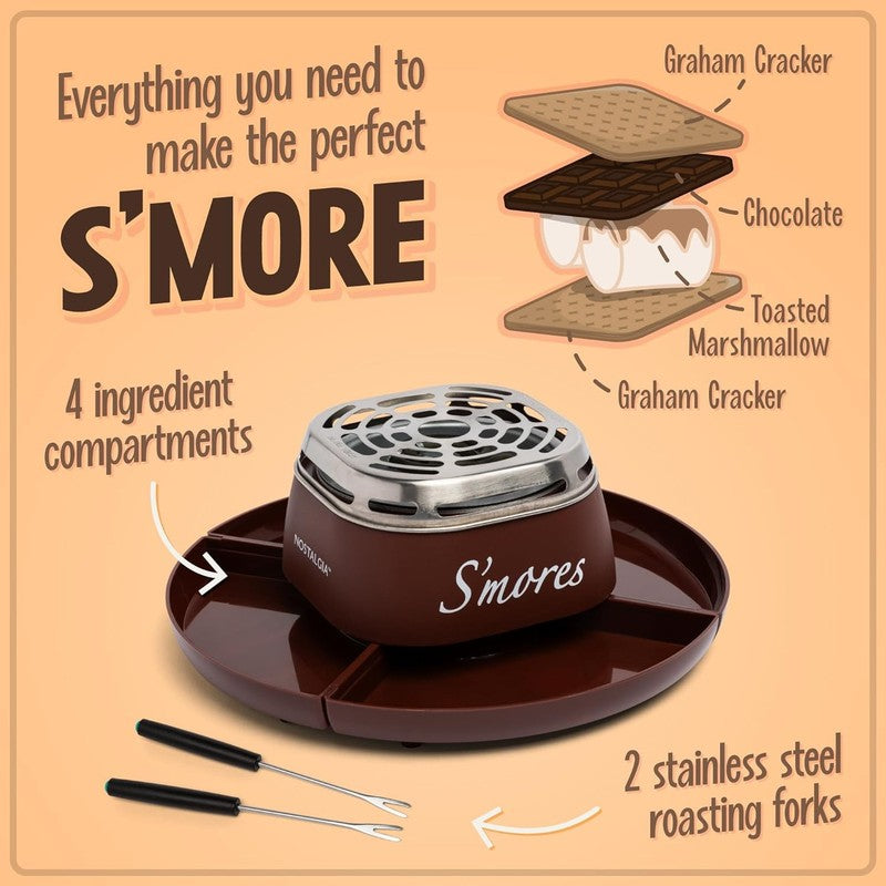 Tabletop Indoor Electric S'Mores Maker - Smores Kit with Marshmallow Roasting St3