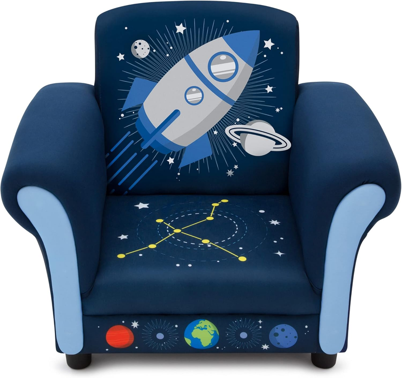 Space Adventures Kids Upholstered Chair, Blue5