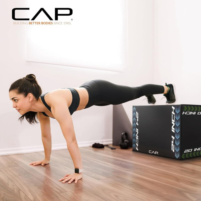 Foam Plyometric Jump Box Adjustable Heights Home Gym HIIT Agility Strength4