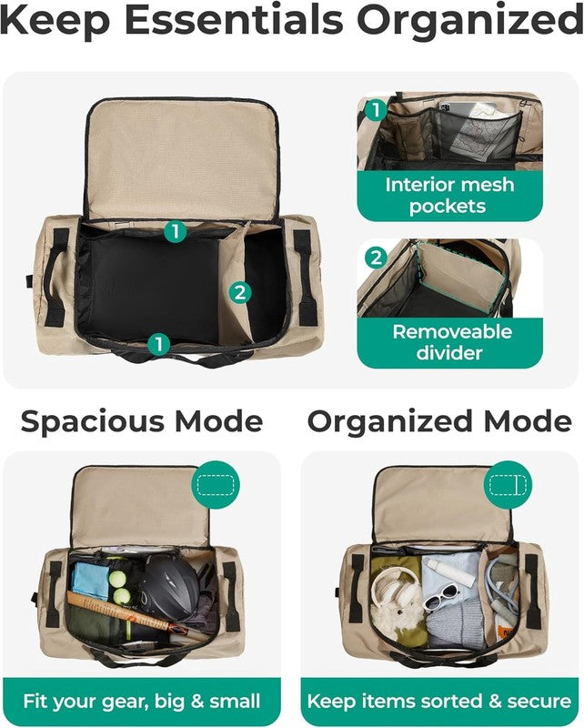 83L Foldable Travel Bag, Large Duffle Bag for Travel, Duffel Luggage Bag for Spo4