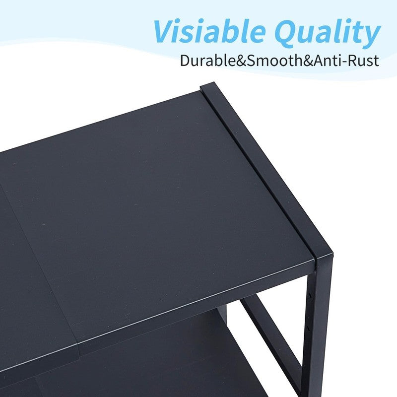 2 Tier Expandable Metal Storage Shelves Heavy Duty 150lb Adjustable Utility Rack8