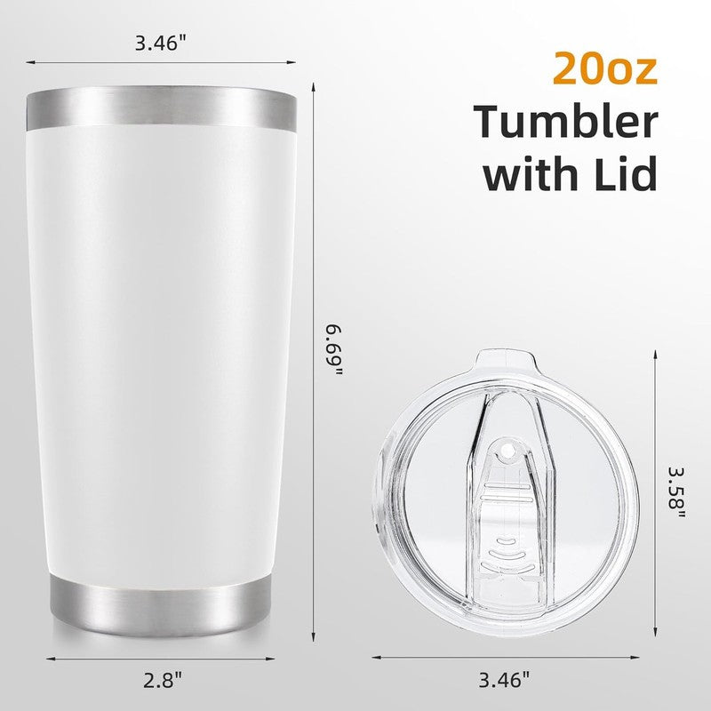 20oz Stainless Steel Tumbler 12 Pack Vacuum Insulated Coffee Cups4