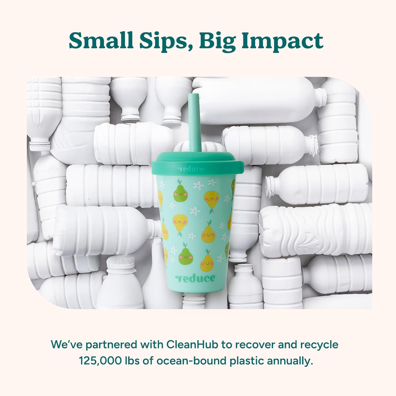 Gogo’s Kids 5PK Stackable Tumblers 12oz w/ Lids Spill Proof Straws6