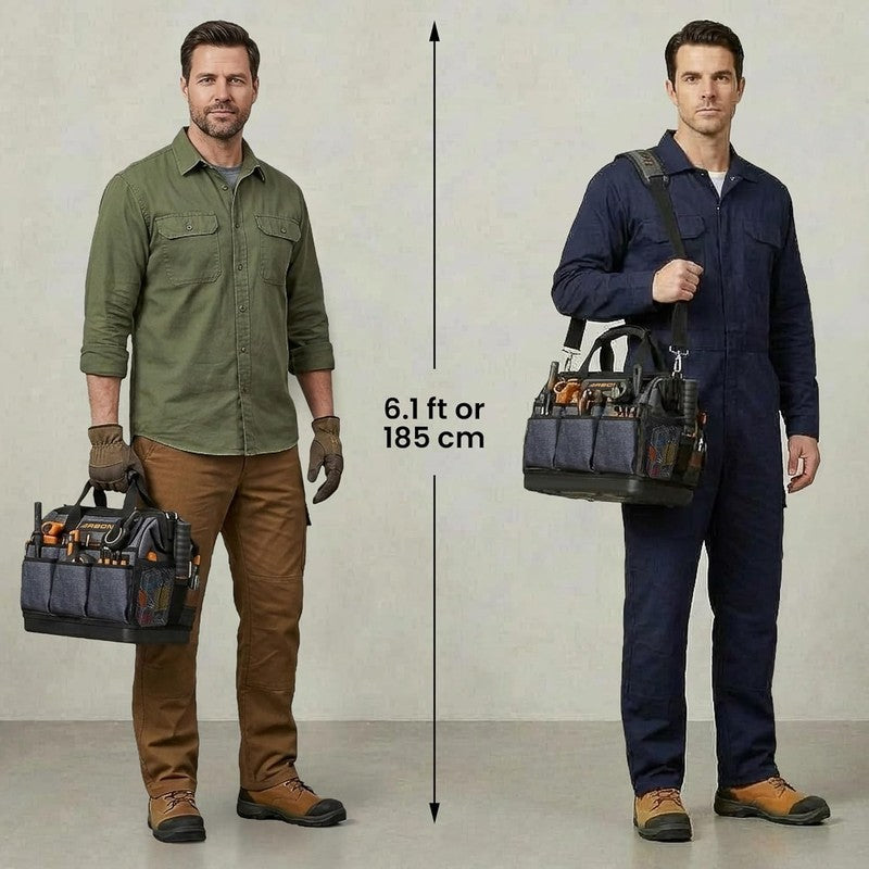Heavy Duty Tool Bag 34 Pockets Waterproof Organizer for Electricians & Mechanics6