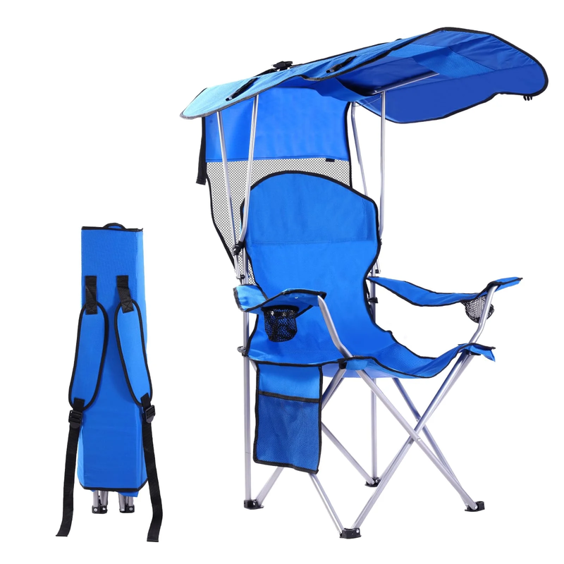 Camping Chair with Canopy Portable Camping Chairs with Shade for outside Folding6