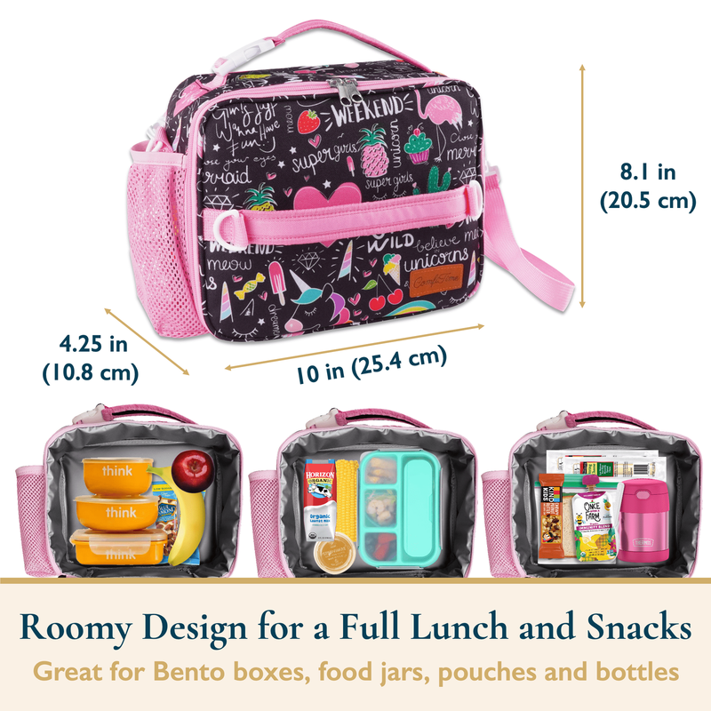 Lunch Bag for Kids – Insulated Lunch Box for Girls and Boys, Cute Reusable Coole5