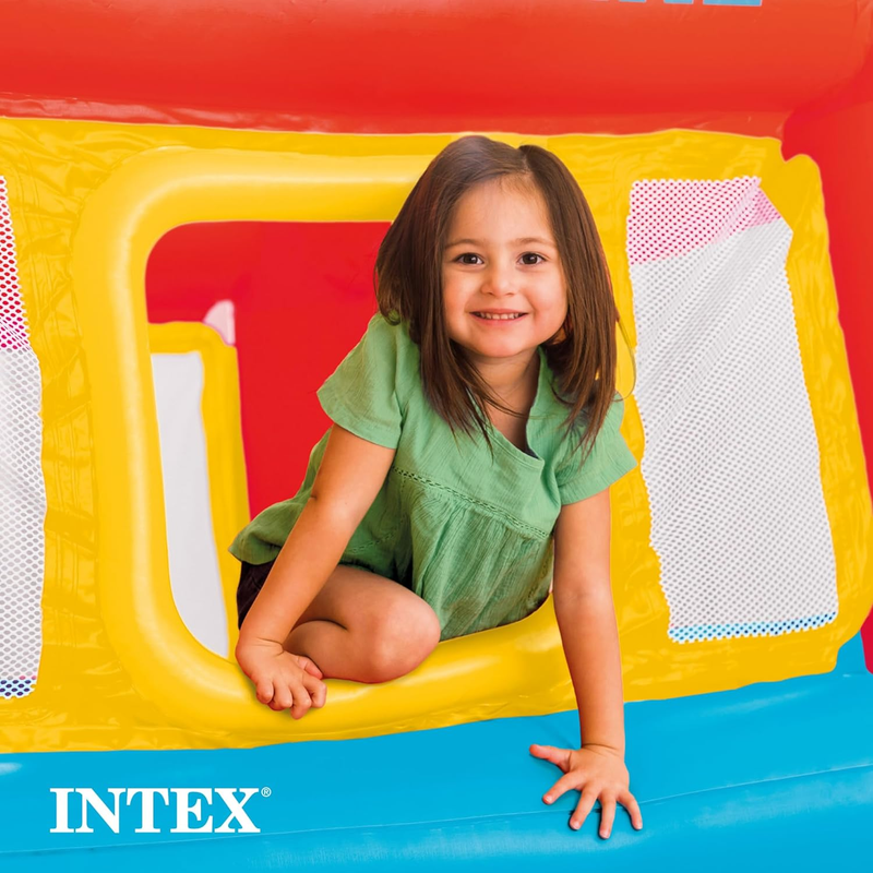 Inflatable Jump O Lene Trampoline Bounce House w/ Crawl Door Net Ages 3 65