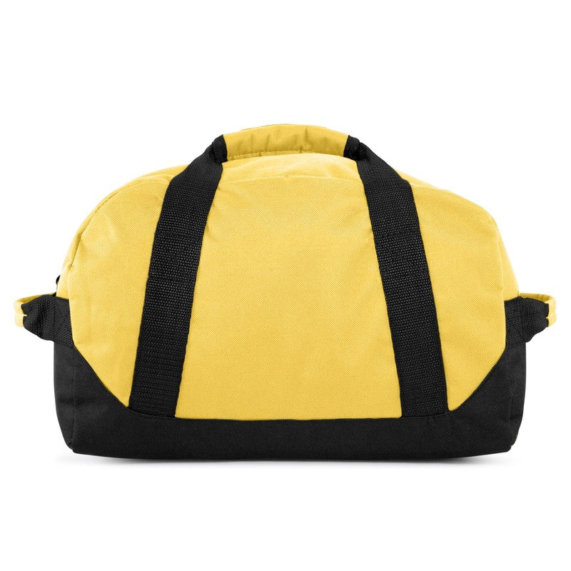 14" Small Duffel Bag Gym Duffle Two Tone in Gold with Shoulder Strap3