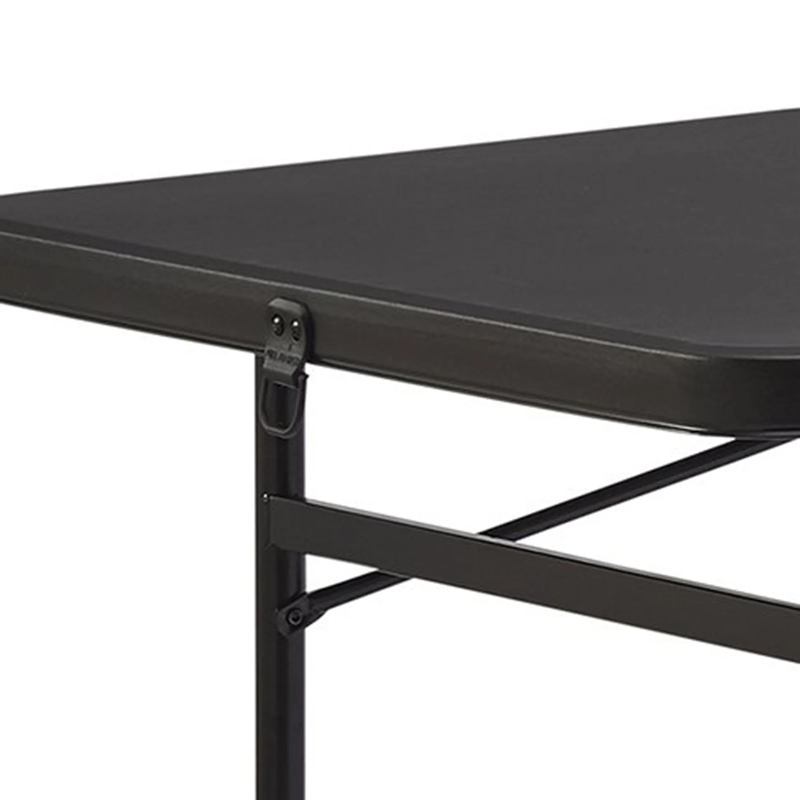 6 Foot Bi-Fold Plastic Folding Table, Black3