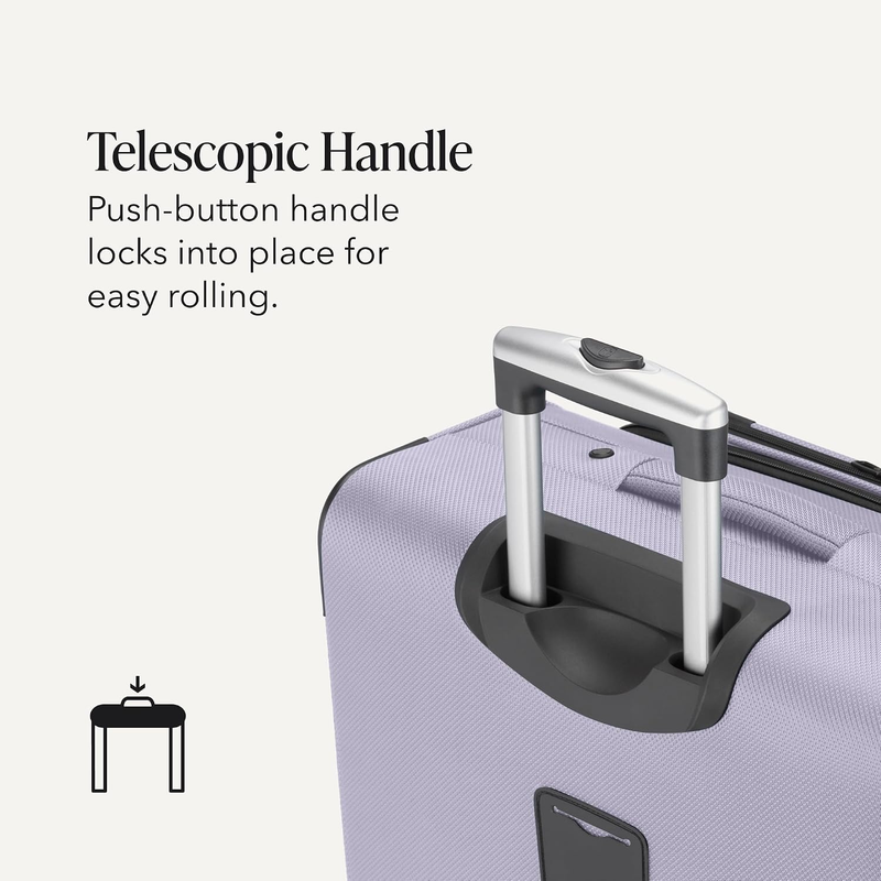 Sion 30 Inch Large Checked Spinner Luggage Softside Expandable Evening Haze6