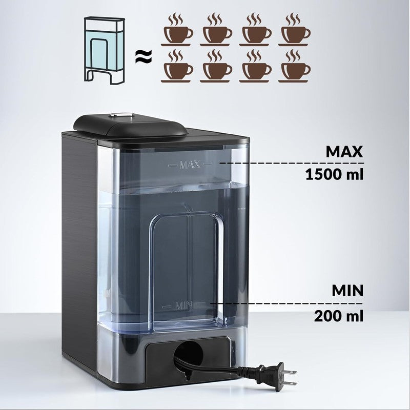 3 in 1 Single Serve Coffee Maker K Cup Compatible 6 10oz 50oz Dark Grey5