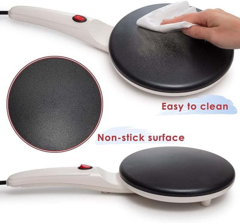 Electric 8" Crepe Maker Nonstick Portable Pan Auto Temp Control Hot Plate1