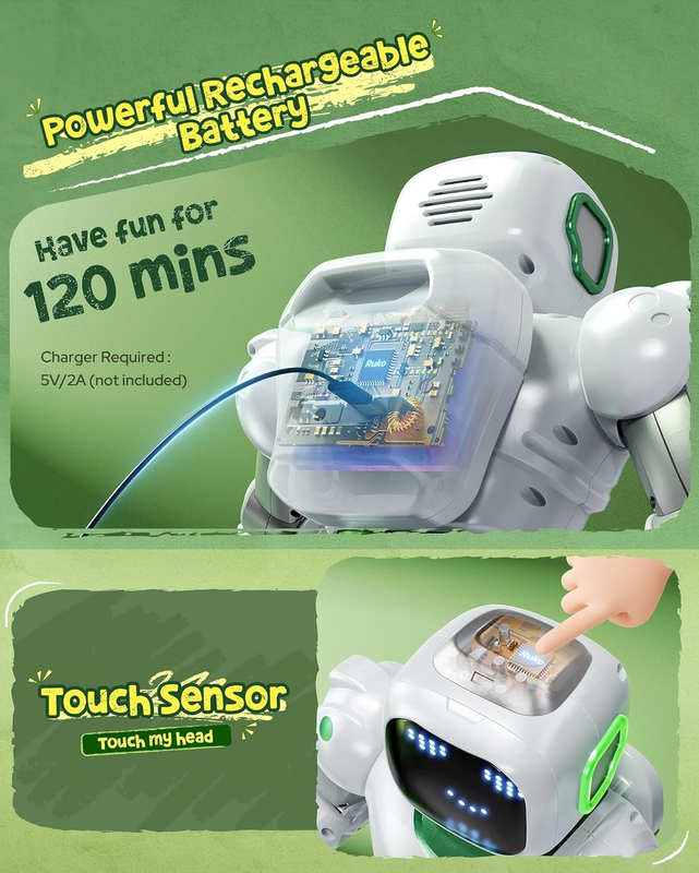 Green Programmable RC Robot Toy for Kids STEM Remote Control Educational4