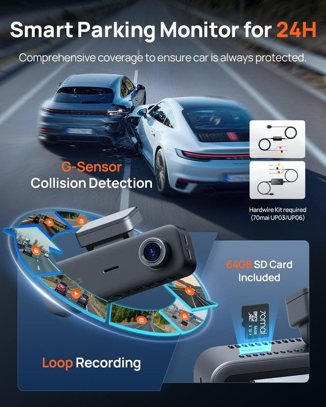 4K 3-Channel Dash Cam Front/Rear T800E GPS WiFi Voice Control Night Vision5