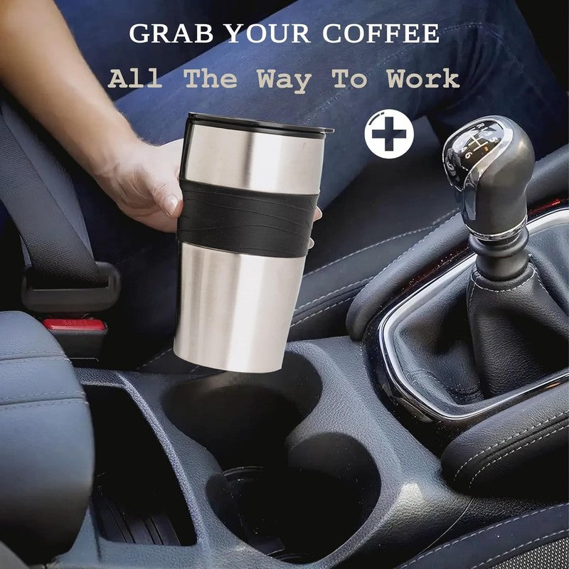 Compact Black Single Serve Coffee Maker with 14Oz Travel Mug & Auto Shut Off7