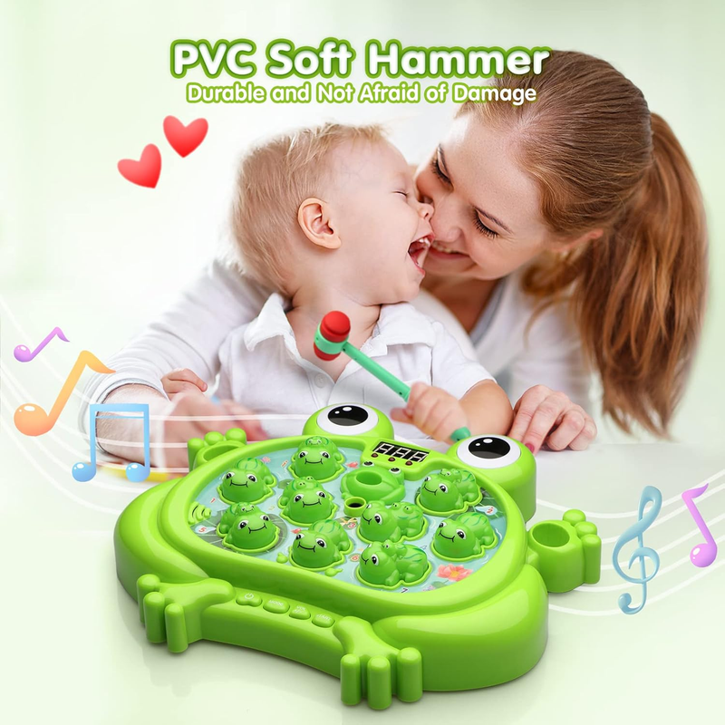 Whack A Frog Game Toy Kids 5 Modes 45 Levels Light Up Musical Toddler Toy6