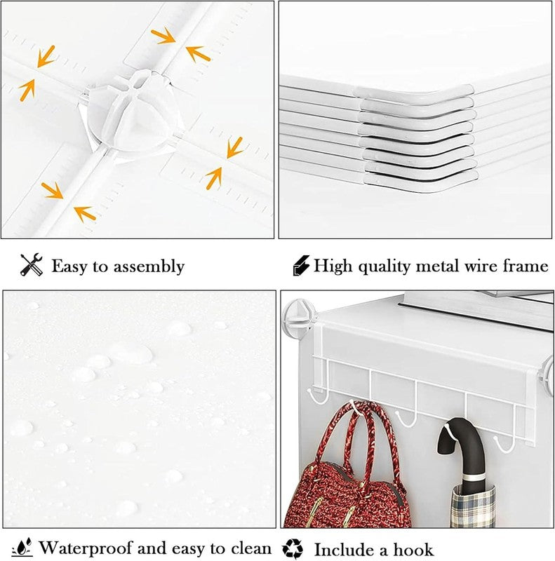 6 Cube Closet Organizer, Portable Storage Shelves for Clothes, White6