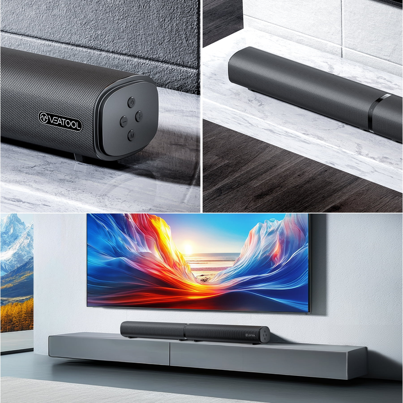 2.2CH 100W Bluetooth 5.0 TV Sound Bar Split Design 3D Surround Sound4