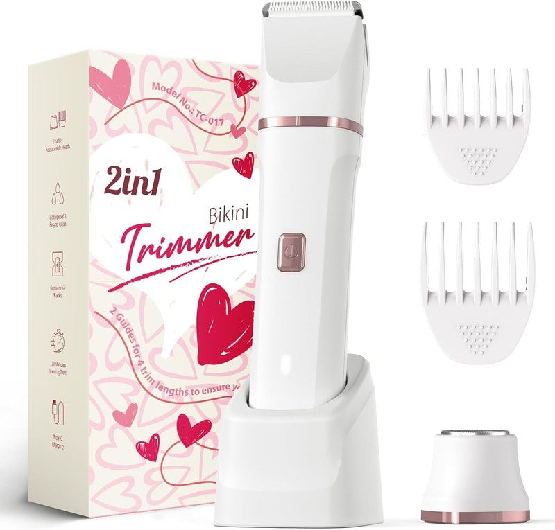 Women's Electric Pubic Hair Trimmer - Waterproof, USB-C, Easy Clean8
