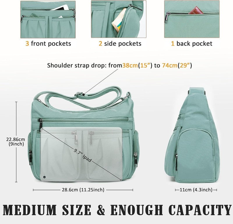 Women Crossbody Bag Waterproof Nylon Lightweight Shoulder Purse Handbag2