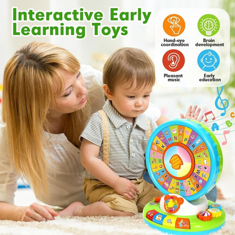 Learning Toy for Kids 1 2 3 Year Old Boys Girls, Spin and Sing Alphabet Zoo with5