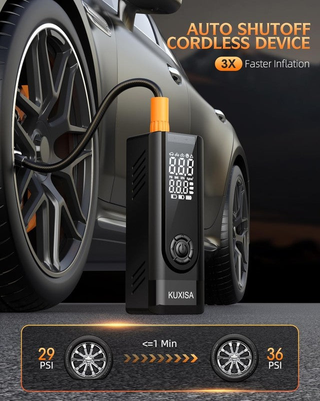 Portable Tire Inflator 180 PSI   Fast Air Pump with Digital Gauge & 25000mAh2
