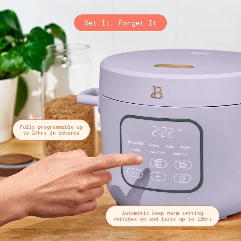Drew Barrymore Evergood 14-Cup Rice & Grain Cooker Ceramic Nonstick Lavender5
