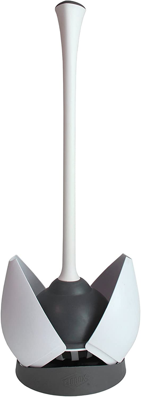 Toilet Plunger with Hideaway Caddy Bathroom Organizer & Storage Holder0