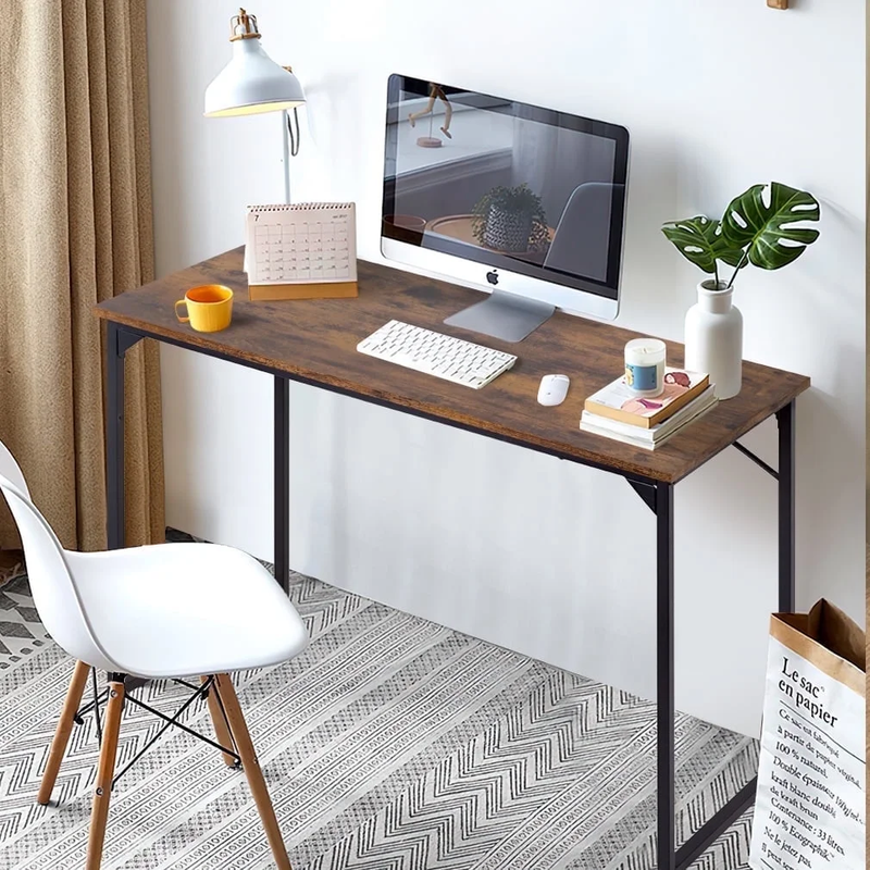39 Inch Computer Desk Modern Writing Desk, Simple Study Table, Industrial Office8