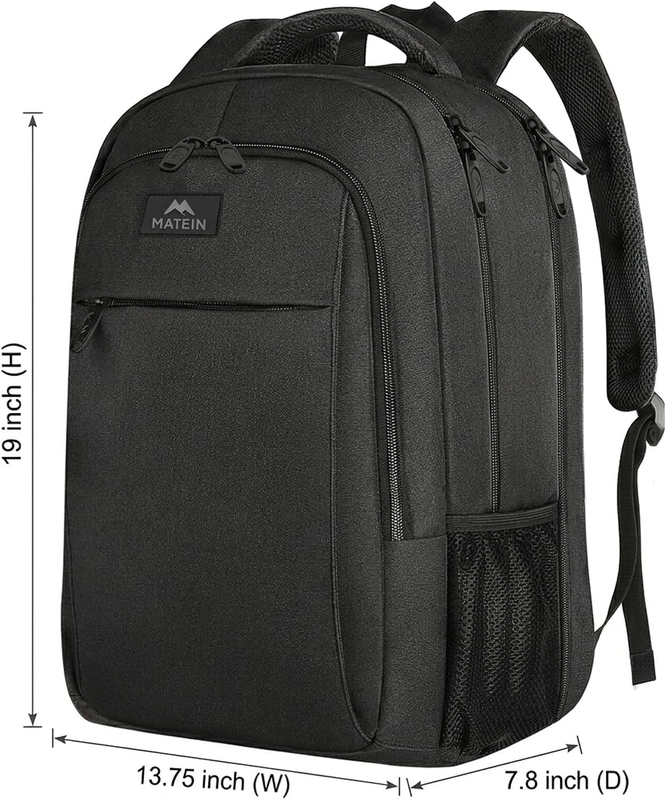 Extra Large 17" Laptop Backpack TSA Friendly Travel Business Bag Black2
